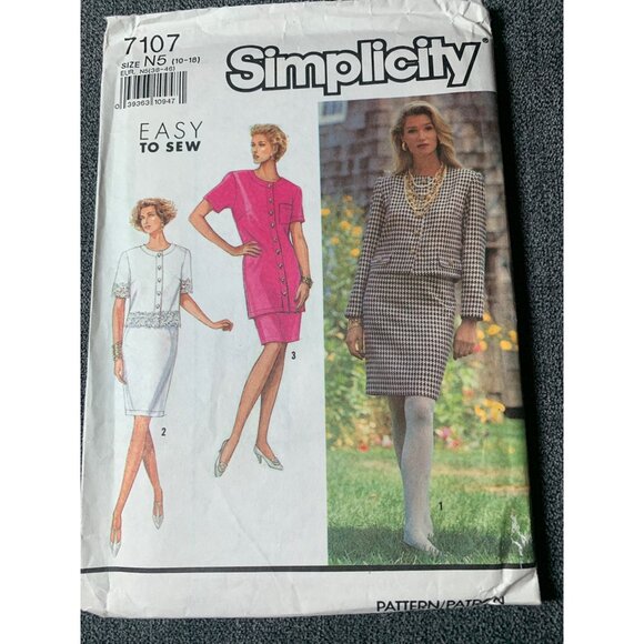 Simplicity Misses Dress Sewing Pattern sz 10-18 7107 - uncut - Picture 7 of 10